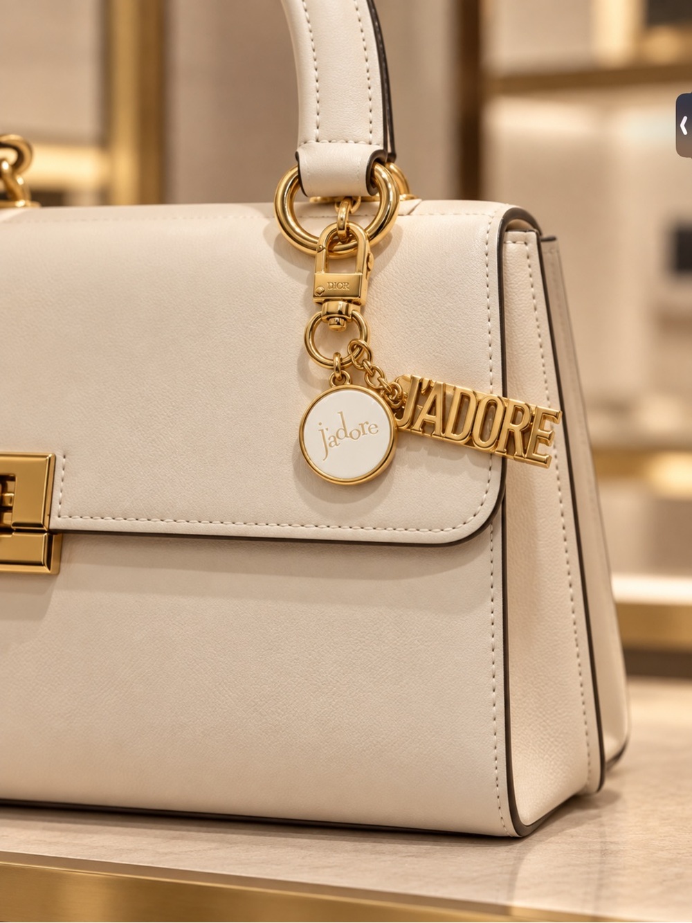 J'adore Bag Charm w/5 of clubs